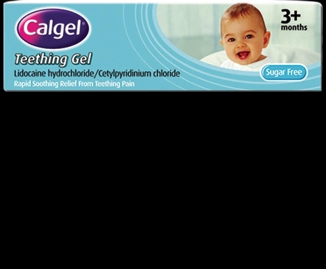 Calgel Teething Gel packaging which is available to order online from NowPatient with next day delivery