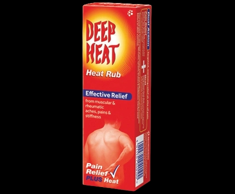 Deep Heat Heat Rub packaging which is available to order online from NowPatient with next day delivery