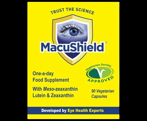 MacuShield Vegetarian packaging which is available to order online from NowPatient with next day delivery