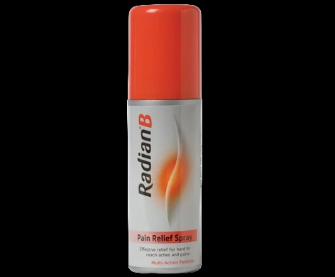 Radian B Pain Relief Spray packaging which is available to order online from NowPatient with next day delivery