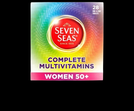 Seven Seas Complete Multivitamins Women 50+ Tablets packaging which is available to order online from NowPatient with next day delivery