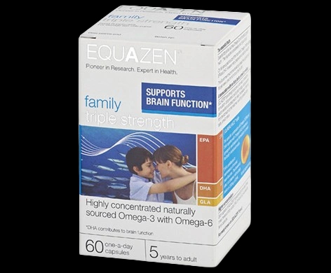 Equazen Family Triple Strength Capsules packaging which is available to order online from NowPatient with next day delivery