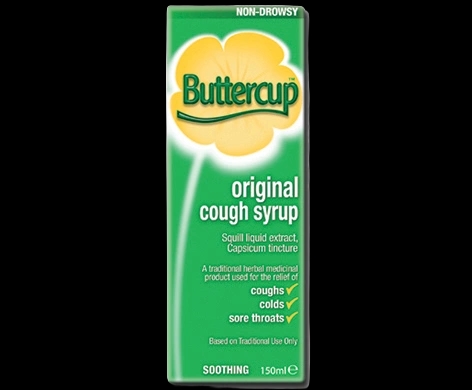 Buttercup Original Cough Syrup packaging which is available to order online from NowPatient with next day delivery