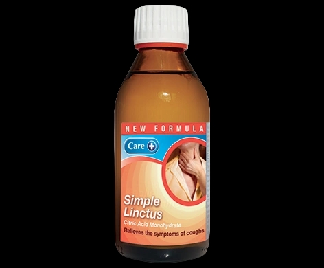 Care Simple Linctus packaging which is available to order online from NowPatient with next day delivery