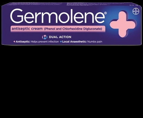 Germolene Antiseptic Cream packaging which is available to order online from NowPatient with next day delivery