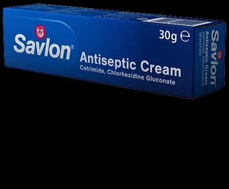 Savlon Antiseptic Cream packaging which is available to order online from NowPatient with next day delivery