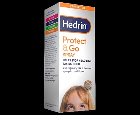 Hedrin Protect & Go Spray packaging which is available to order online from NowPatient with next day delivery