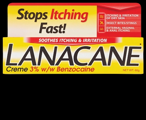 Lanacane Creme packaging which is available to order online from NowPatient with next day delivery