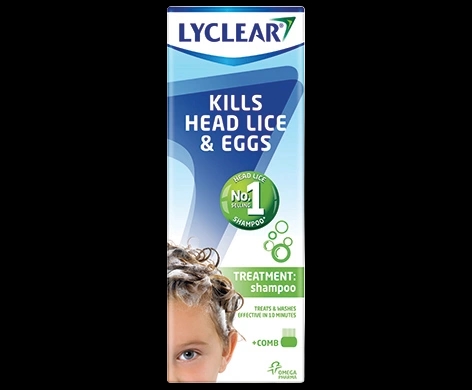Lyclear Shampoo packaging which is available to order online from NowPatient with next day delivery