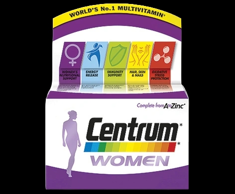 Centrum Women packaging which is available to order online from NowPatient with next day delivery