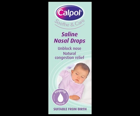Calpol Soothe and Care Saline Nasal Spray packaging which is available to order online from NowPatient with next day delivery