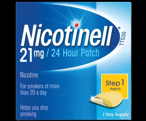 Nicotinell TTS packaging which is available to order online from NowPatient with next day delivery