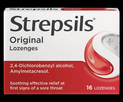 Strepsils Original Lozenges packaging which is available to order online from NowPatient with next day delivery