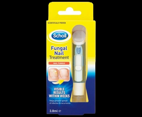 Scholl Fungal Nail Treatment packaging which is available to order online from NowPatient with next day delivery