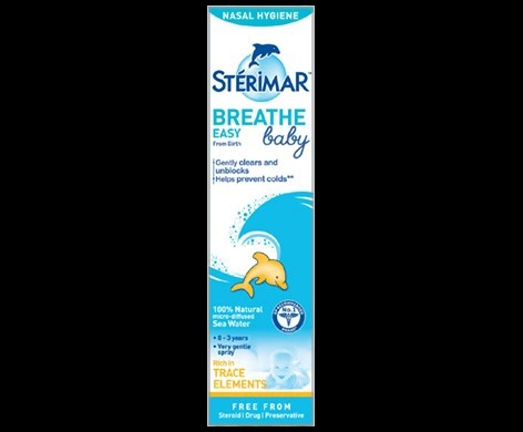Sterimar Breathe Easy Baby packaging which is available to order online from NowPatient with next day delivery