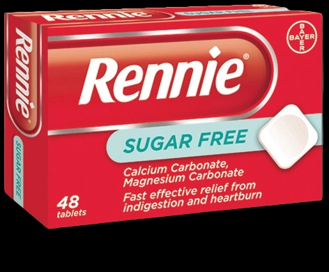 Rennie Sugar Free packaging which is available to order online from NowPatient with next day delivery