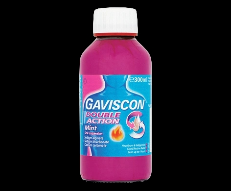 Gaviscon Double Action Mint packaging which is available to order online from NowPatient with next day delivery