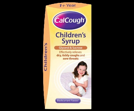 CalCough Children’s Syrup packaging which is available to order online from NowPatient with next day delivery