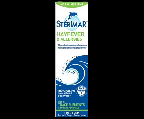 Sterimar Hayfever & Allergies packaging which is available to order online from NowPatient with next day delivery