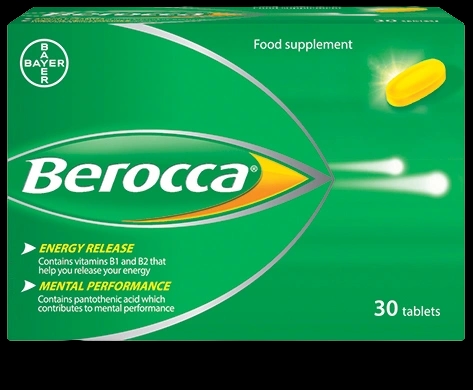 Berocca Tablets packaging which is available to order online from NowPatient with next day delivery