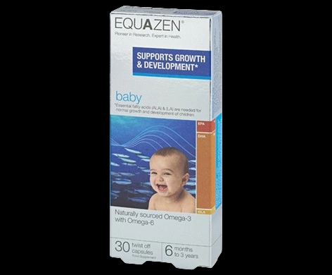 Equazen Baby Capsules packaging which is available to order online from NowPatient with next day delivery