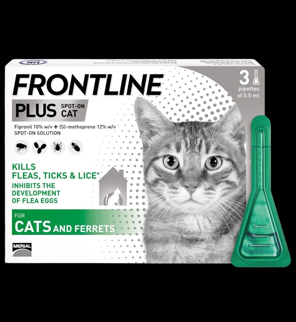 Frontline Plus Cat packaging which is available to order online from NowPatient with next day delivery