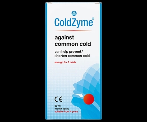 ColdZyme Mouth Spray packaging which is available to order online from NowPatient with next day delivery