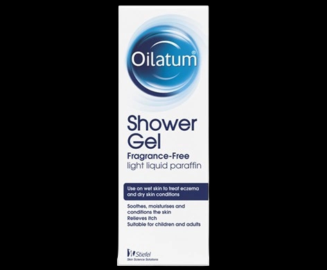Oilatum Shower Gel Fragrance-Free packaging which is available to order online from NowPatient with next day delivery