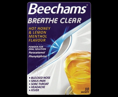 Beechams Breathe Clear Hot Honey & Lemon Menthol Flavour Powder for Oral Solution