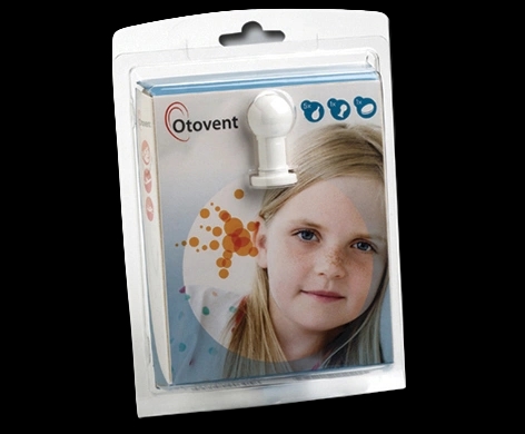 Otovent packaging which is available to order online from NowPatient with next day delivery