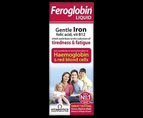 Feroglobin Liquid packaging which is available to order online from NowPatient with next day delivery
