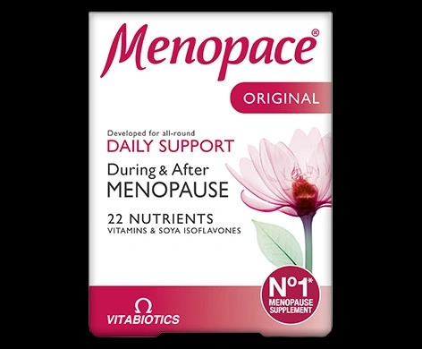 Menopace Original packaging which is available to order online from NowPatient with next day delivery
