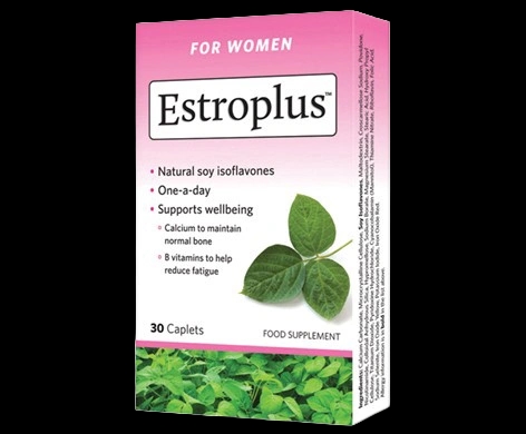 Estroplus packaging which is available to order online from NowPatient with next day delivery
