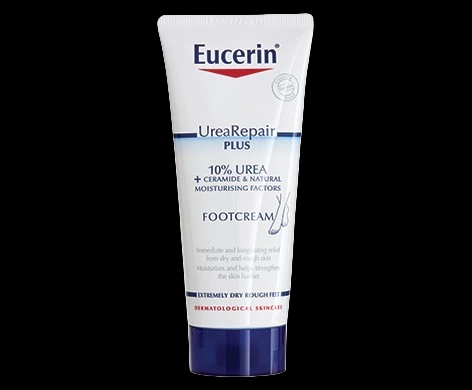 Eucerin Intensive Foot Cream 10% Urea packaging which is available to order online from NowPatient with next day delivery