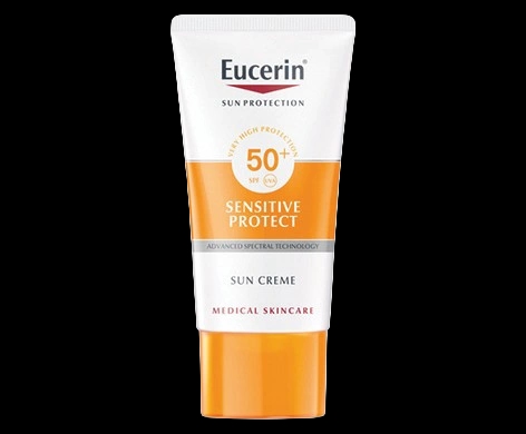Eucerin Sun Creme Face SPF 50+ packaging which is available to order online from NowPatient with next day delivery