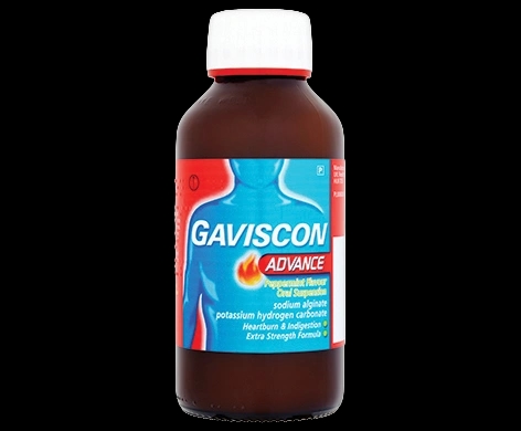 Gaviscon Advance Peppermint packaging which is available to order online from NowPatient with next day delivery