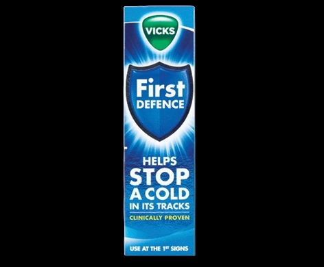 Vicks First Defence Nasal Spray packaging which is available to order online from NowPatient with next day delivery