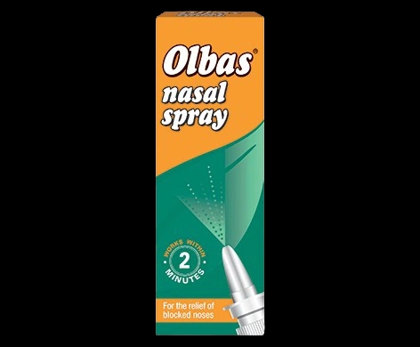 Olbas Nasal Spray packaging which is available to order online from NowPatient with next day delivery
