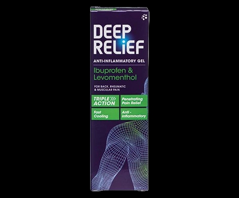Deep Relief Anti-Inflammatory Gel packaging which is available to order online from NowPatient with next day delivery