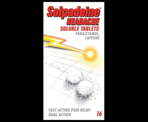 Solpadeine Headache Soluble Tablets packaging which is available to order online from NowPatient with next day delivery
