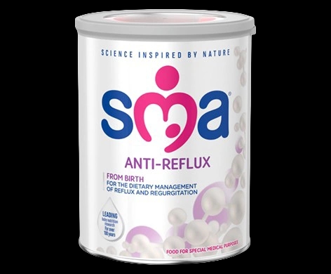 SMA Anti-Reflux packaging which is available to order online from NowPatient with next day delivery