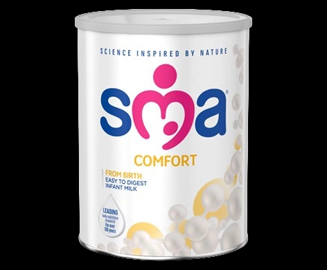 SMA Comfort Infant Formula packaging which is available to order online from NowPatient with next day delivery