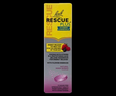 Rescue Plus Effervescent packaging which is available to order online from NowPatient with next day delivery