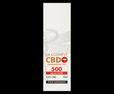 Dragonfly CBD Oil packaging which is available to order online from NowPatient with next day delivery