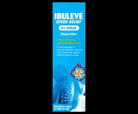 Ibuleve Speed Relief Spray packaging which is available to order online from NowPatient with next day delivery