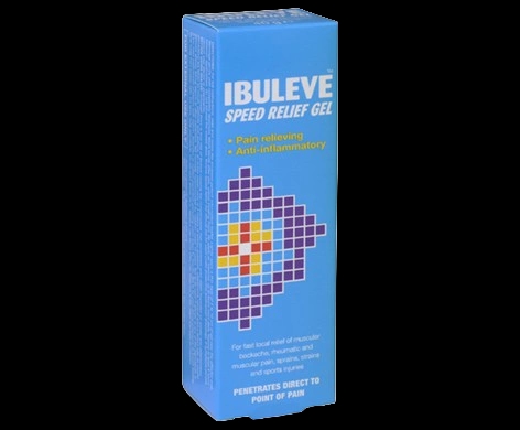 Ibuleve Speed Relief Gel packaging which is available to order online from NowPatient with next day delivery