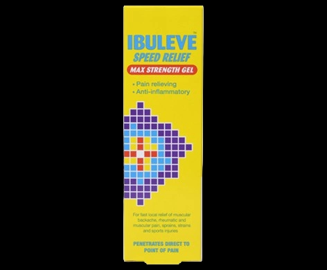 Ibuleve Speed Relief Max Strength Gel packaging which is available to order online from NowPatient with next day delivery