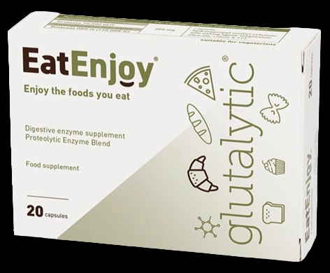 EatEnjoy Glutalytic packaging which is available to order online from NowPatient with next day delivery