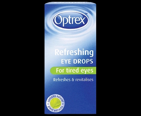 Optrex Refreshing Eye Drops for Tired Eyes packaging which is available to order online from NowPatient with next day delivery