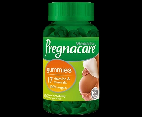 Pregnacare Gummies packaging which is available to order online from NowPatient with next day delivery